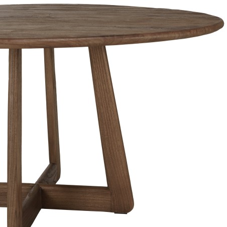 140x140cm round dining table in mindi wood | Romy Collection