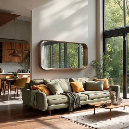 Mindi wood mirror | Romy | Meubles Macabane