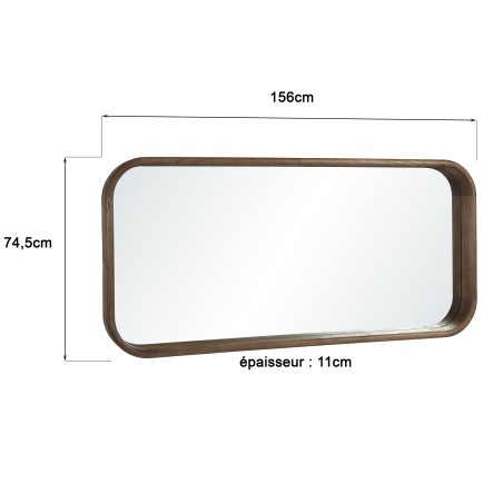Mindi wood mirror | Romy | Meubles Macabane