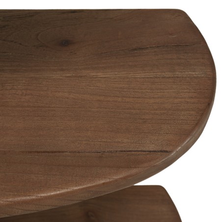 Linear bookcase with 5 shelves in mindi wood | Romy | Macabane