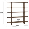 Linear bookcase with 5 shelves in mindi wood | Romy | Macabane