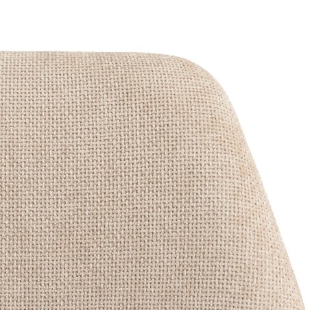 Beige fabric swivel chair with wooden legs | Ugo Collection