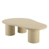 Organic-shaped coffee table in beige with concrete effect | Ugo Collection