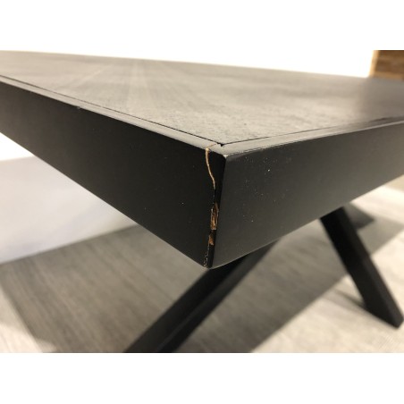 SECOND-HAND - Dining table 220x100cm black stone effect top