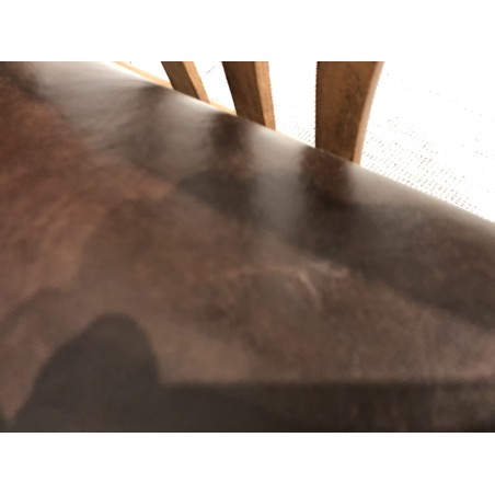 SECONDE MAIN - Fauteuil cuir marron