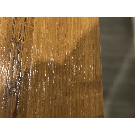 Modern brown console table with 2 teak wood drawers | SECOND-HAND