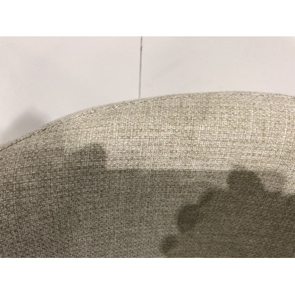 2 ecru fabric chairs with rounded backs | Second-Hand