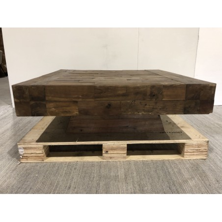 Brown solid wood square coffee table | Second-hand