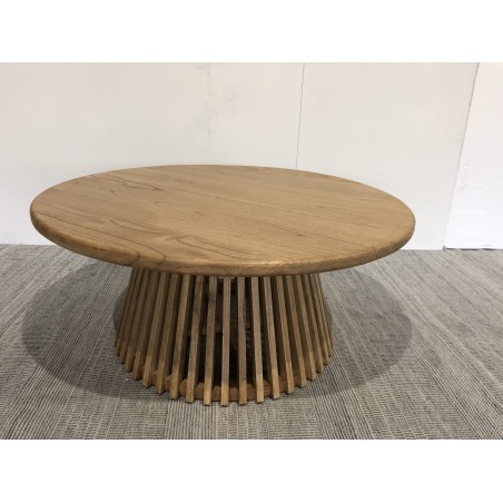 90cm round coffee table in mindi wood  | SECOND-HAND