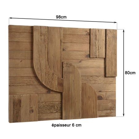 Wall decoration - 98x80cm Recycled pine | Second-hand