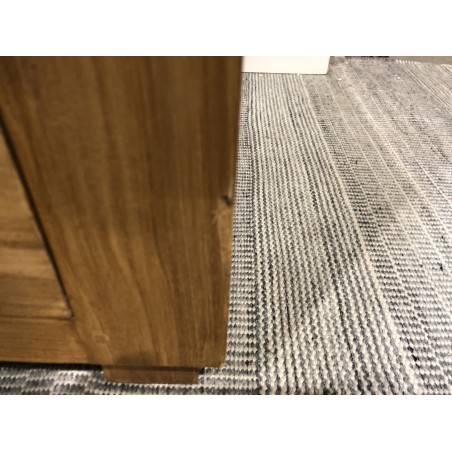 Brown TV cabinet with 3 teak wood drawers | Second-hand