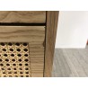 SECONDE MAIN - Commode en bois couleur naturel 3 tiroirs cannage