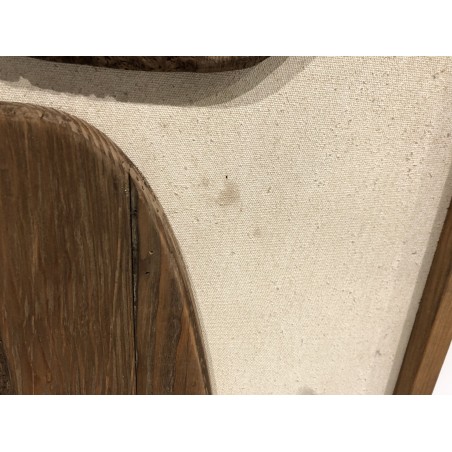 Wall decoration 62x82cm shapes on white background Recycled pine | Second-hand