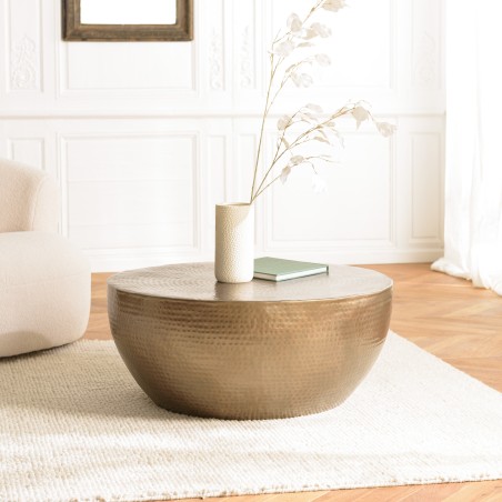 Antique gold round shell coffee table | Second-hand