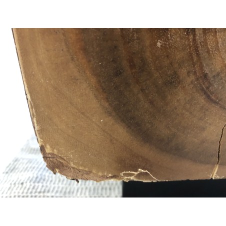 Coffee table with beams, 120x60cm, Suar wood, black legs | Second Hand