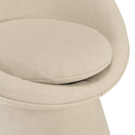 Beige fabric upholstered armchair | Macabane Furniture | Agathe