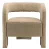 Fauteuil design en tissu beige | Meubles Macabane