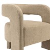 Designer armchair in beige fabric | Macabane Furniture
