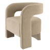 Designer armchair in beige fabric | Macabane Furniture