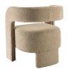 Designer armchair in beige fabric | Macabane Furniture