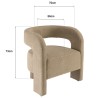 Fauteuil design en tissu beige | Meubles Macabane