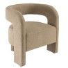Designer armchair in beige fabric | Macabane Furniture