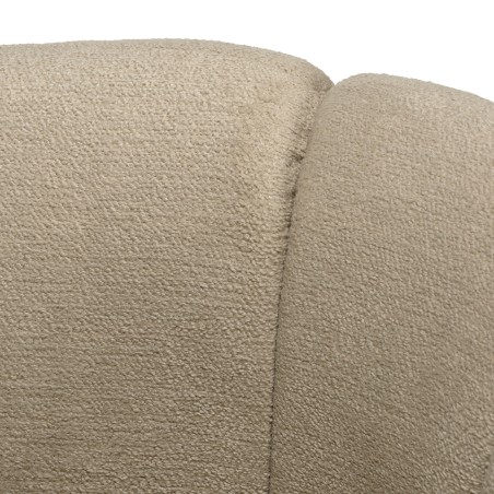 Fauteuil rembourré en tissu beige | Meubles Macabane