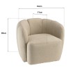 Fauteuil rembourré en tissu beige | Meubles Macabane