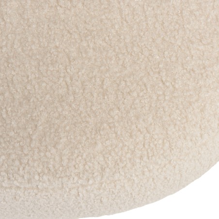 Banc en tissu bouclette blanc L105cm | Meubles Macabane