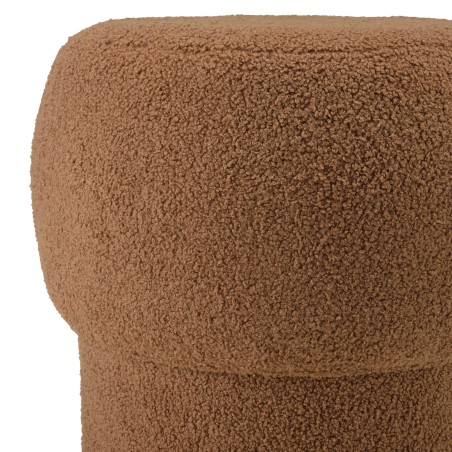 Pouf rond en tissu terracotta D44cm | Collection Agathe