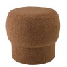 Pouf rond en tissu terracotta D44cm | Collection Agathe