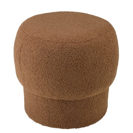 Pouf rond en tissu terracotta D44cm | Collection Agathe
