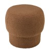 Round pouffe in terracotta fabric, diameter 44 cm | Agathe Collection