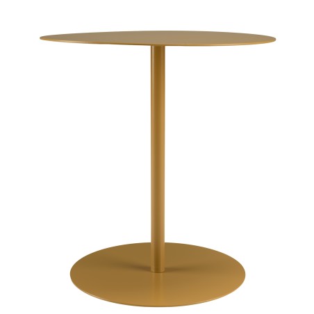 Table d'appoint ronde en acier marron D40cm | Meubles Macabane