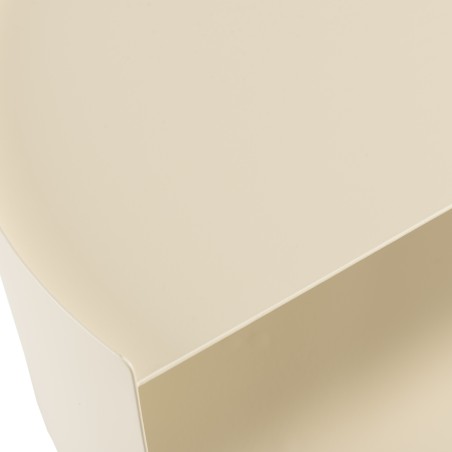 Table d'appoint ronde en acier beige D35cm | Collection Agathe