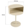 Table d'appoint ronde en acier beige D35cm | Collection Agathe