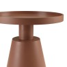 Round side table in terracotta-painted wood, D38cm | Agathe Collection