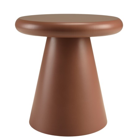 Round side table in terracotta-painted wood, diameter 40 cm | Macabane