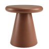 Round side table in terracotta-painted wood, diameter 40 cm | Macabane