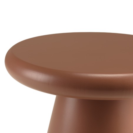 Table d'appoint ronde en bois peint terracotta D40cm | Macabane