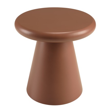 Table d'appoint ronde en bois peint terracotta D40cm | Macabane