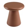 Table d'appoint ronde en bois peint terracotta D40cm | Macabane