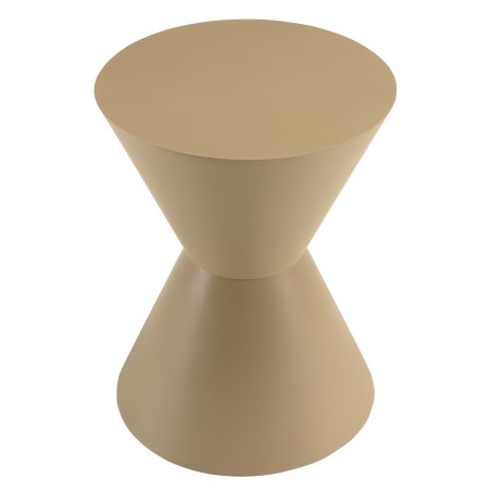 Table d'appoint ronde en bois peint taupe D35cm | Meubles Macabane