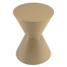 Table d'appoint ronde en bois peint taupe D35cm | Meubles Macabane