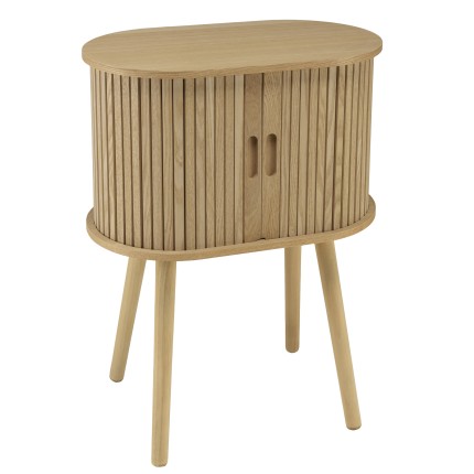 Meuble de rangement ovale 50x30cm en bois couleur naturelle | Macabane