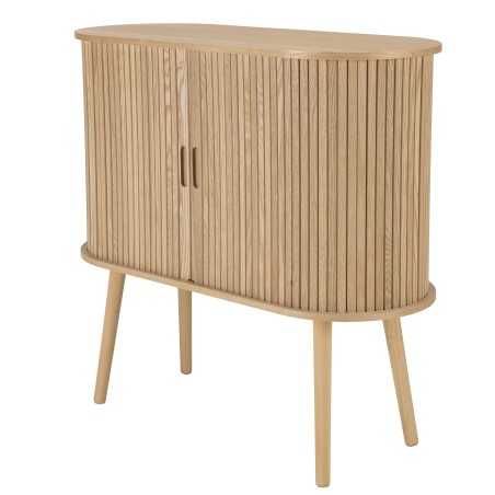 Buffet ovale 80x33cm en bois couleur naturelle | Meubles Macabane