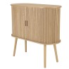 Buffet ovale 80x33cm en bois couleur naturelle | Meubles Macabane
