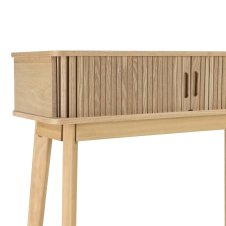 80x30cm console table in natural-coloured wood | Macabane
