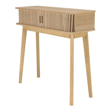 80x30cm console table in natural-coloured wood | Macabane