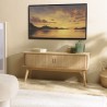TV stand 100x30cm in natural-coloured wood | Macabane